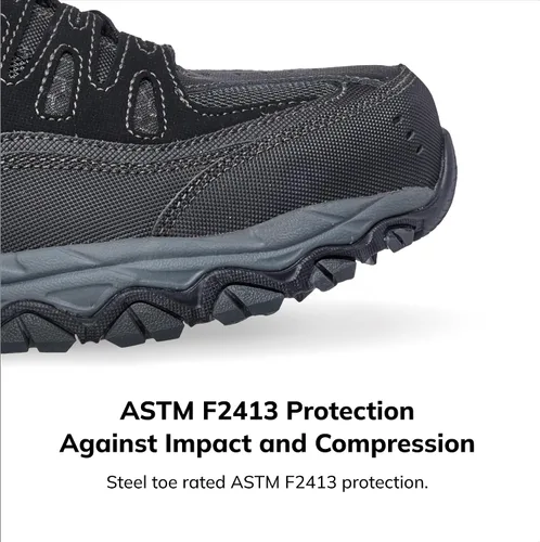 Vista 2 de Skechers Mens Cankton Steel Toe Construction Shoe Electrical Hazard Rated, Memory Foam