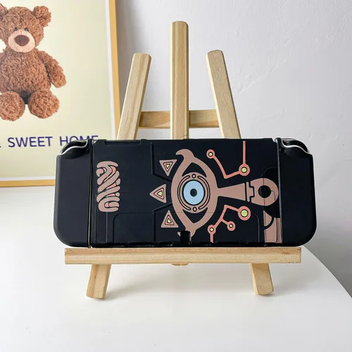 Vista 7 de Funda protectora para Zelda Switch OLED, funda protectora compatible con Nintendo Switch OLED, para accesorios de juegos Zelda, carcasa suave