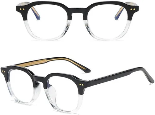 Vista 5 de Gafas de bloqueo de luz azul antiluz vintage acetato marcos de gafas de luz de borde completo unisex gafas de computadora