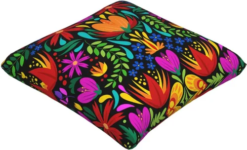 Vista 2 de Paquete de 2 fundas de almohada mexicanas de 18 x 18 pulgadas para almohadas de sofá, decoración del Día de los Muertos Día de los Muertos Cinco