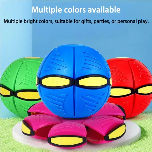 Vista 5 de Magic Bouncy Ball - Pelota inflable para niños, tira un disco y atrapa una bola, pelota de fútbol para interiores y exteriores, transformación