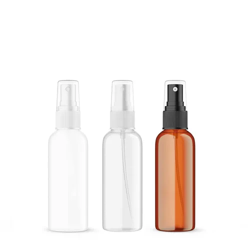 Vista 7 de SEVENHEAD Botella atomizadora de aceite esencial de plástico de 2.0 fl oz, 2 onzas, tres colores, transparente, blanco, ámbar, botella pequeña