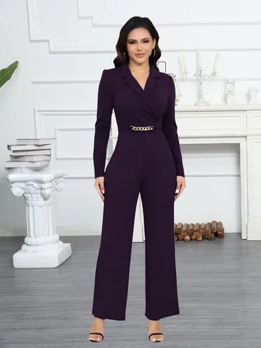 Vista 10 de DeftSharp Overol largo y elegante para mujer, sexy, para cóctel, fiesta, club, casual, para trabajo