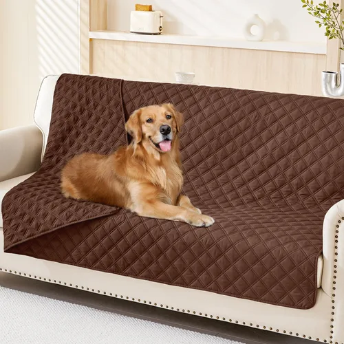 Vista 86 de Smiry Funda Impermeable para Cama de Perro Manta para Mascotas, Manta Suave y Lavable para Perros para Muebles Cama Sofá Sofá Reversible, a Cuadros