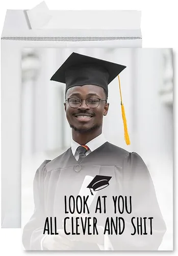Vista 14 de Andaz Press Tarjeta fotográfica de graduación jumbo personalizada de 8.5 x 11 pulgadas con sobre, tarjeta de felicitación personalizada de clase