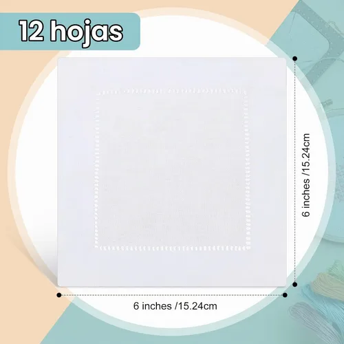 Vista 2 de Moukeren - Servilletas de lino para cóctel de 6 x 6 pulgadas - Servilletas de tela lavables con orilla cosida, servilletas de lino natural