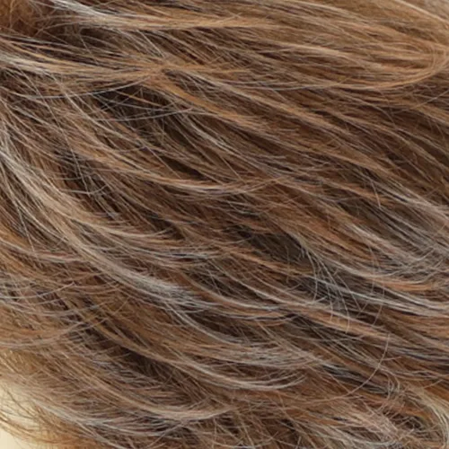 Vista 8 de SEVENCOLORS - Pelucas cortas onduladas de color marrón para mujeres blancas, peluca de cabello sintético con capas de rubio mezclado natural y rubio