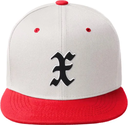 Vista 1439 de Daxton Gorra clásica con visera de billete plano con letras del alfabeto inglés antiguo de la A a la Z