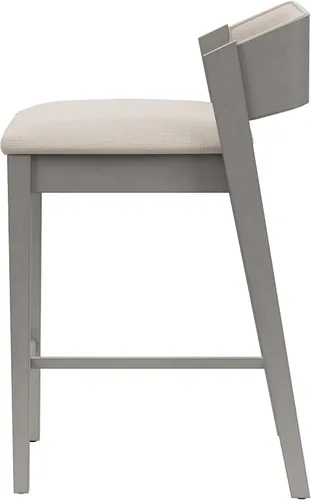 Vista 13 de Hillsdale Taburete de madera Dresden, color gris envejecido