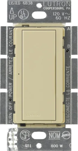 Vista 8 de Lutron Maestro MA-S8AM-WH, interruptor digital, 8 A, un solo polo/ubicación múltiple, color blanco