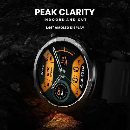 Vista 4 de Noise Endeavour 2 - Reloj inteligente resistente con IA Companion, GPS integrado, resistente a los arañazos, llamadas BT, AMOLED de 1.46 pulgadas
