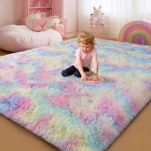 Vista 78 de qulint Alfombra negra para dormitorio, alfombra de área pequeña de 2 x 3 pies para habitación de niños, alfombra suave y mullida para sala de estar
