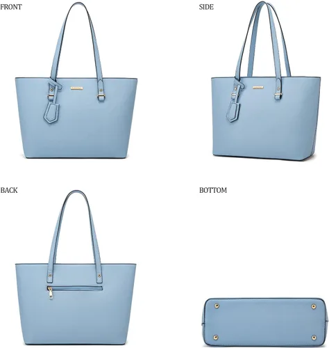 Vista 2 de Bolso de mano de moda para mujer, bolso de hombro, asa superior, juego de 4 piezas