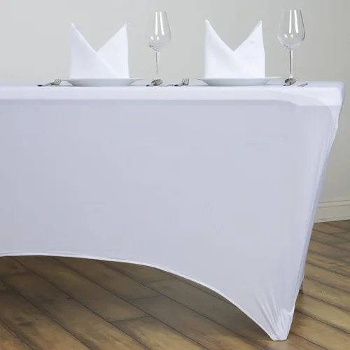 Vista 10 de BalsaCircle - Mantel rectangular de elastano ajustable de elastano de 6 pies, color verde manzana, elástico, para decoración de boda, comedor