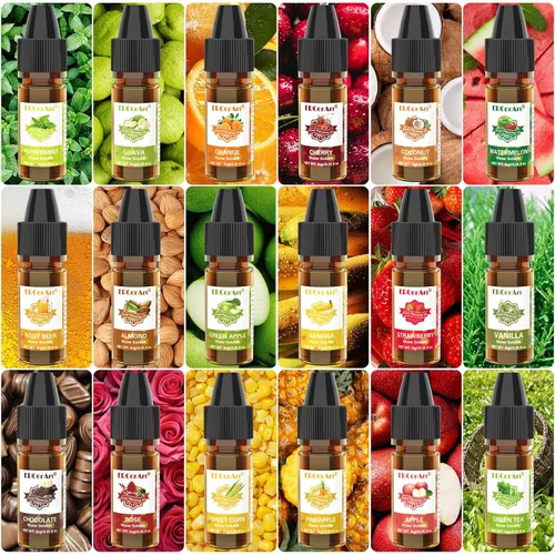 Vista 2 de Aceite Aromatizante para Alimentos - Sabores Concentrados de Dulces, 36 Aceites Aromatizantes Líquidos para Brillo Labial, Aceite de Sabor Algodón