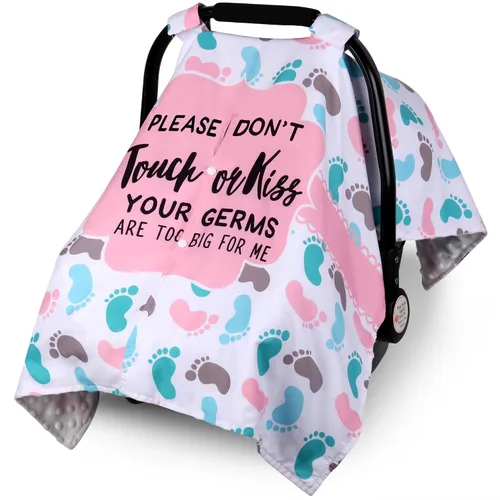 Vista 13 de Metplus Funda para asiento de coche 2 en 1 para bebé, toldo para asiento de coche para bebés, funda de lactancia multiuso para mamá, fundas