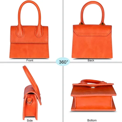 Vista 2 de NIUEIMEE - Mini bolso para mujer y niña, con asa superior, bolso cruzado