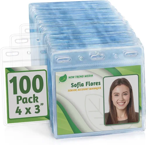 Vista 8 de EcoEarth Protector de tarjetas horizontal con borde suave (grande 4 x 3, paquete de 10) bolsa de plástico transparente para portatarjetas