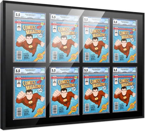 Vista 143 de Poster Palooza Marco de cómics con paspartú para 1 cómic de grado CGC, CBCS o PGX, marco de cómic de bronce para cómic de 8.125 x 13 pulgadas