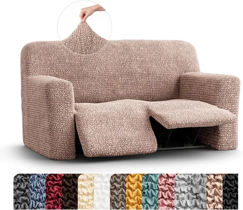 Vista 54 de PAULATO BY GA.I.CO. Funda para sillón reclinable, funda de ajuste suave, protector elástico de muebles reclinables de 1 pieza, tela hipoalergénica