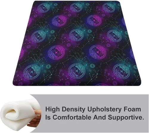 Vista 3 de Square Memory Foam Seat Cushion for Truckers & Office Workers Astrology Pisces Constellation, Ergonomic Lumbar Support & Pain Relief Pad