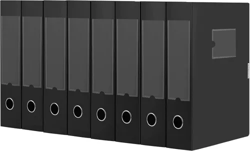 Vista 8 de HUA JIE Cajas de almacenamiento A4 de plástico con tapa, organizador de carpetas de archivos, caja de archivos para oficina, papel tamaño carta
