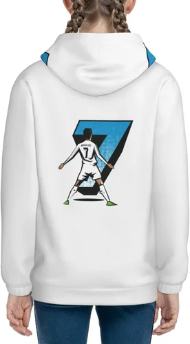 Vista 5 de LUJA DLING Ronaldo #7 Cr7 - Sudadera con capucha para adolescentes, niños y niñas, con bolsillo