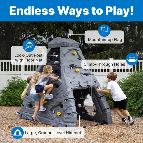 Vista 3 de Step2 Skyward Summit para niños, juego de pared de escalada para niños pequeños, edades de 4 a 8 años, fácil de montar, parque infantil al aire
