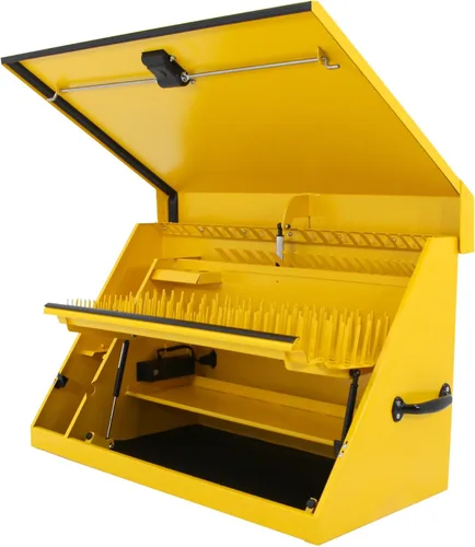 Vista 8 de DeWalt - Caja de herramientas triangular de 36" x 17", acero, color amarillo