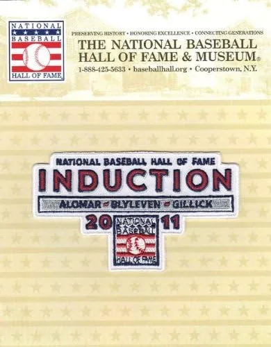 Vista 2 de Parche con logotipo de inducción del Salón de la Fama del Béisbol Nacional 2011