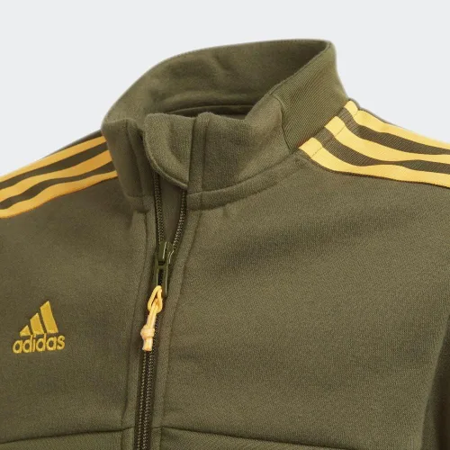 Vista 4 de adidas Chaqueta deportiva Tiro para niño para invierno (niños pequeñosniños grandes) Focus Olive MD (10-12 niños grandes), Verde -Oliva