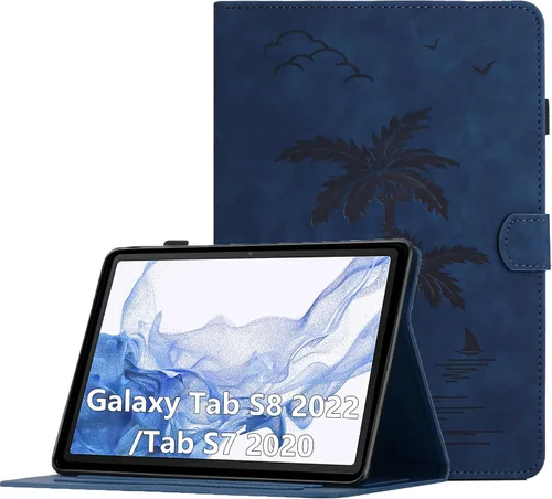 Vista 17 de Funda para Samsung Galaxy Tab S5e de 10.5 pulgadas 2019 modelo (SM-T720/T725/T727) - Funda protectora de piel sintética con bolsillo y función atril