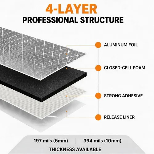 Vista 3 de Storystore Alfombrilla amortiguadora de sonido para coche, 197mil 10.8sqft