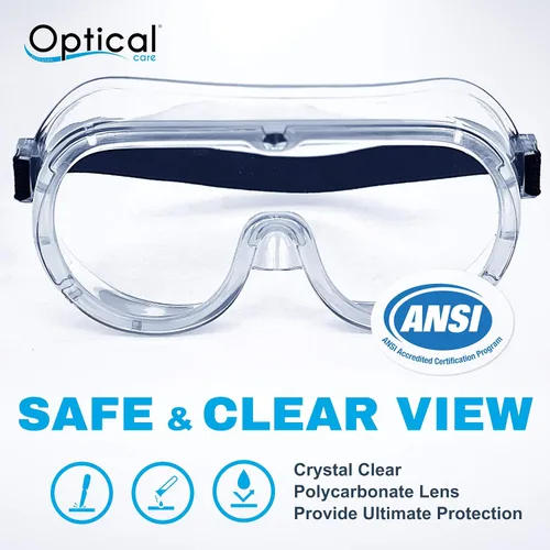 Vista 6 de Gafas de seguridad registradas por la FDA, antivaho que se adaptan sobre las gafas, resistentes a los arañazos, laboratorio, ciencia, química