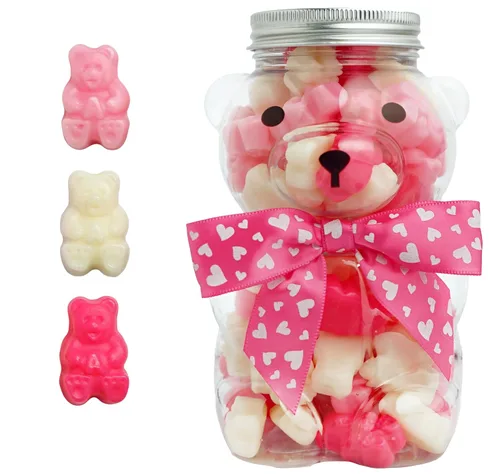 Vista 5 de Bear Necessities Osos Gominosos en Frasco de Oso - Lindo Lazo, Caramelos Gomosos Envasados a Mano, Regalo - Elaborados y Hechos en los EE. UU.