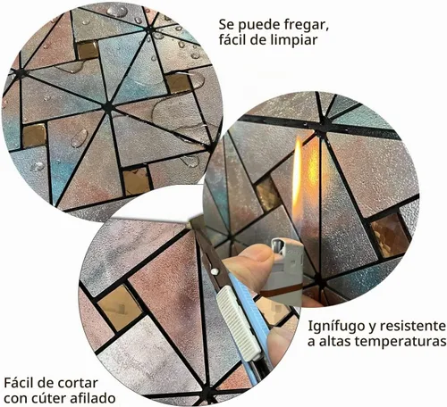 Vista 6 de XUANINY Azulejo autoadhesivo de 10 hojas para salpicaduras, molino de viento y vidrio, azulejos de mosaico de aluminio de metal para decoración