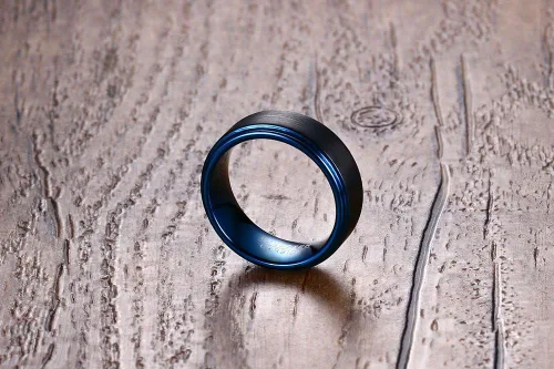 Vista 6 de MPRAINBOW Custom Engraving Men's Tungsten Carbide Ring Wedding Engagement Promise Universary Ring for Men,Men's Jewelry Gift