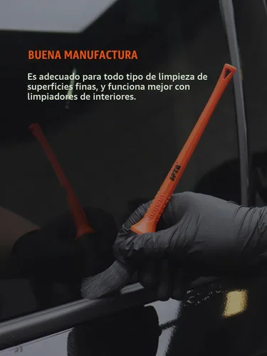 Vista 6 de Kit de cepillos para detalle de coche, juego de 6 cepillos de pelo de jabalí para automóvil, cepillos de microfibra para limpieza sin rayones