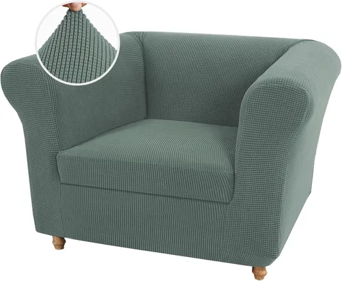 Vista 41 de UNBBRRL Funda de sofá Chesterfield de jacquard elástico, fundas de cojín gruesas para sofá, protector de muebles para sala de estar