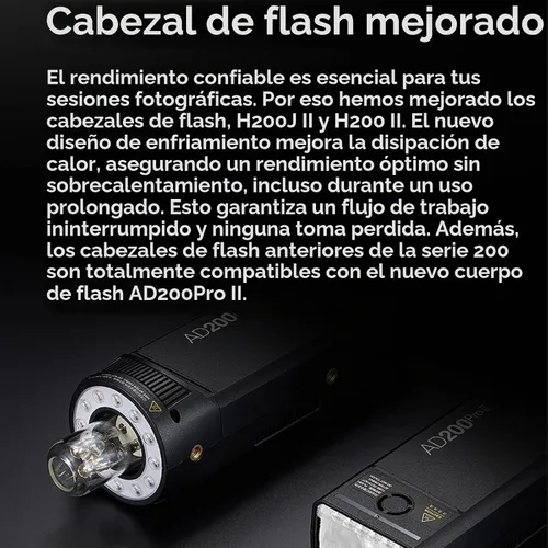 Vista 2 de GODOX AD200 Pro II AD200Pro II 200Ws 2.4G TTL Flash con BD-07