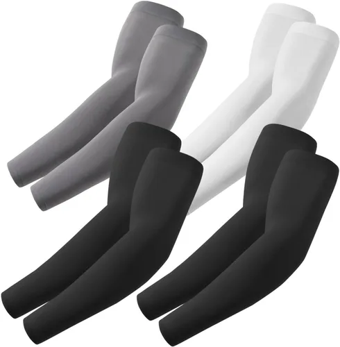 Vista 15 de ROXUN Mangas de brazo, compresión deportiva de protección solar UV refrescante para hombres/mujeres