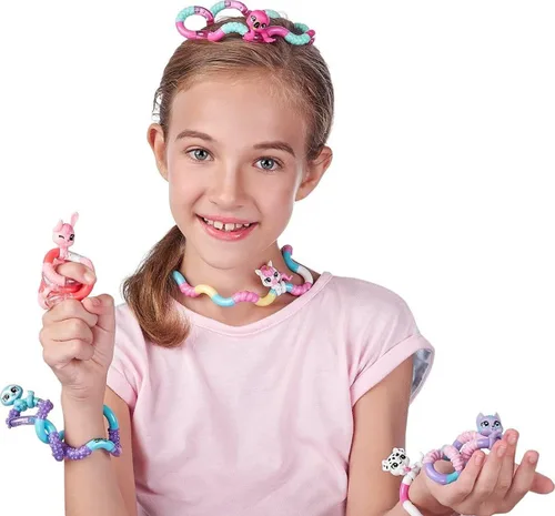 Vista 6 de TANGLE Jr. Pets (paquete de 2) – Uba The Unicorn and Linky The Flamingo – Juguetes para ansiedad para mascotas enredadas – Juguete para ansiedad