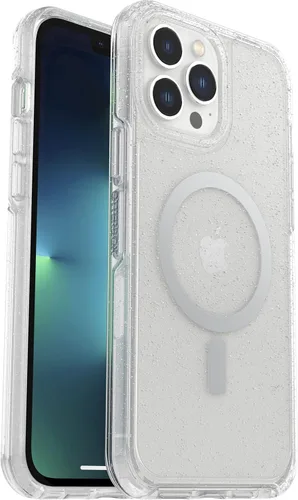 Vista 2 de OtterBox iPhone 13 Pro (Solo) - Funda Serie Symmetry Clear+ - Aura Ágata Ángel - Ultra Elegante - Se Ajusta a MagSafe - Bordes Elevados Protegen