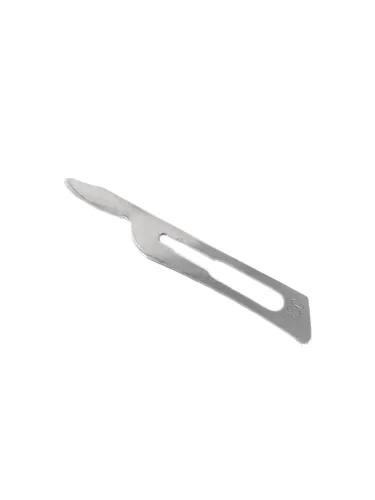 Vista 7 de Cynamed Caja de 100 cuchillas estériles de bisturí de acero al carbono envueltas individualmente en papel de aluminio
