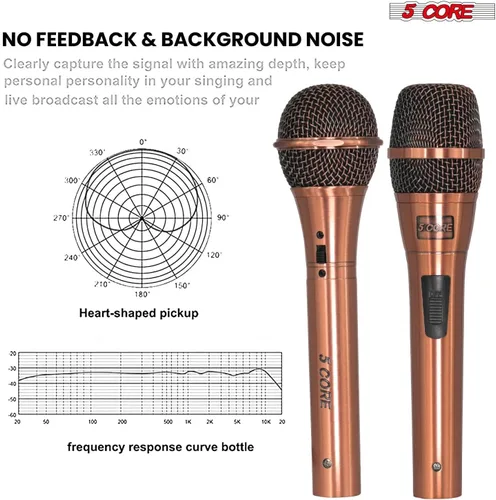 Vista 4 de 5 CORE Par de micrófonos dinámicos cardioides XLR unidireccionales con cable con filtro pop integrado con alta ganancia de frecuencia amplia