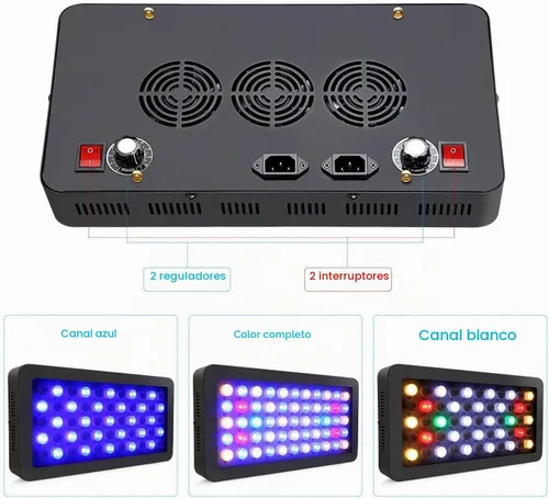 Vista 4 de ARKNOAH Luz LED para acuario de 165 W, espectro completo regulable