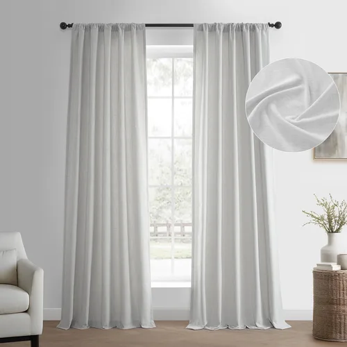 Vista 14 de HPD Half Price Drapes - Cortinas básicas de lino sintético de 84 pulgadas de largo, par de 2 paneles - 50 pulgadas de ancho x 84 pulgadas de largo