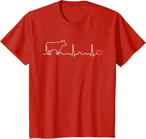 Vista 3 de Camiseta de paciente con corazón I Love My Cow Valve EKG Heartbeat Heart Pacient, Negro, S