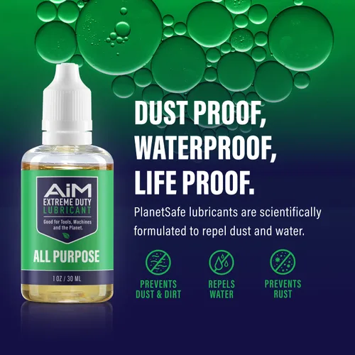 Vista 7 de Planet Safe AIM - Lubricante de servicio extremo, 1 onza, fabricado en los Estados Unidos, no tóxico, inodoro, multiusos para el hogar, garaje