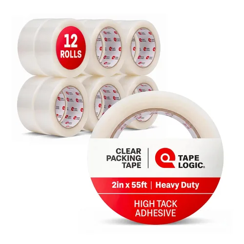 Vista 13 de Cinta adhesiva de embalaje Tape Logic, resistente de 2 pulgadas x 55 yardas, transparente (paquete de 1) Rollo de cinta adhesiva de embalaje